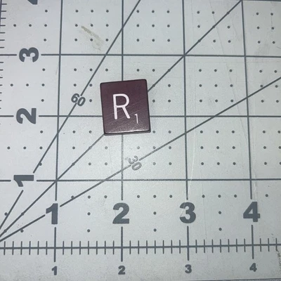 Azulejo Scrabble Deluxe Rojo Granate Letras Blancas Juego Reemplazos Letra R Foto 1 de 2