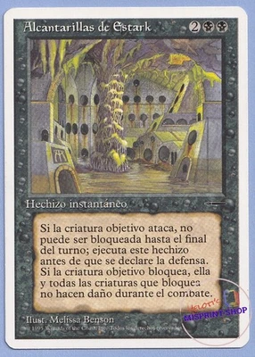 Sewers of Estark Spanish MTG MISPRINT – White Border Instead of Black - Imagen 1 de 3