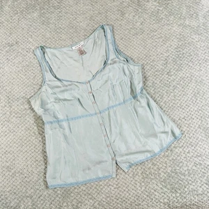 Vintage Y2K Nine West hellblau Cottage Core Babydoll kokett Tanktop 16 - Bild 1 von 6