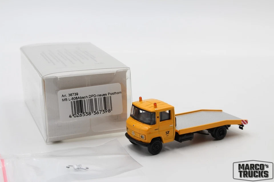Camión de remolque Brekina MB L 508 del Bundespost - logotipo moderno no. 36739 1:87 /BRN1479 Foto 1 de 1