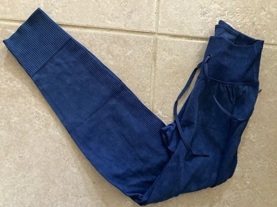 Victoria’s Secret PINK ACTIVE Leggings Joggers Acanalados Atléticos Talla S Azul Marino Foto 1 de 4