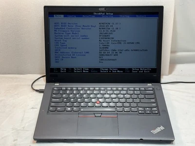 Lenovo ThinkPad T480  Intel core i5-8350U @1.70GHz 16GB Laptop Computer No hdd - Image 1 of 4