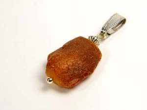 Dije colgante ámbar báltico piedra natural marrón piedras preciosas genuinas 1014 - Imagen 1 de 10
