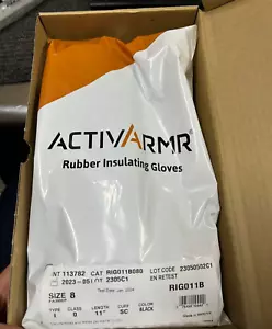 Guantes aislantes de goma ACTIVARMR RIG011B 11", talla 8, negros. 24TN03 - Imagen 1 de 5