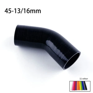  Para identificación: Manguera de acoplador de silicona codo de 13 mm a 16 mm 45 grados negro  - Imagen 1 de 5