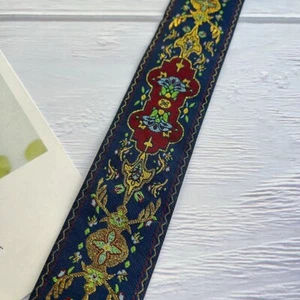 UK 9m Vintage Style Jacquard Ribbon DIY Trim Emobridered Woven Edging for Sewing - Picture 1 of 6