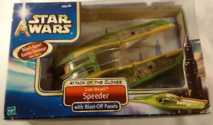 STAR WARS ATTACK OF THE CLONES ZAM WESELL SPEEDER BLAST-APART DAMAGE AGES 4+ - Picture 1 of 6