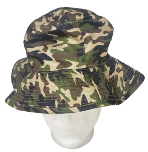 Bucket Hat Kids Camo Outdoor Fishing Hunting Wide Brim Mesh Safari Sun Cap Youth - Picture 1 of 4