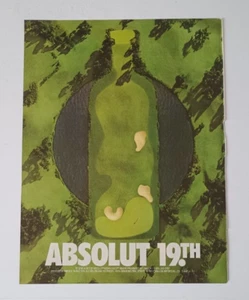 Vintage Paper Magazine Advertisement Print Ad Absolut Vodka Absolut 19th 1989 - Picture 1 of 3