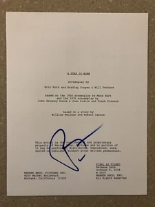 Bradley Cooper Signed Script Cover for “A Star is Born” Movie with Lady Gaga - Picture 1 of 2