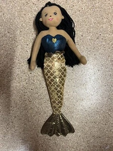 GANZ - Cloth/Plush - Mermaid doll - African American - 18" Long - Metallic Tail - Picture 1 of 5