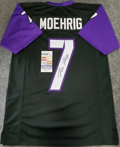 TCU HORNED FROGS TRE'VON MOEHRIG AUTOGRAPHED SIGNED JERSEY JSA COA - Picture 1 of 3