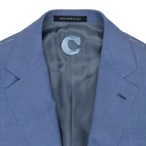 NWT Caruso Sky Blue Single Breasted Wool And Silk Suit 7L Size 50 $1995 - Picture 1 of 5