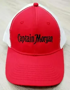 Captain Morgan Snapback rote Mütze Trucker Cap schwarz bestickt weiß Mesh Alkohol - Bild 1 von 1