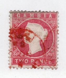 Gambia - SG# 13B Used - wmk Crown CC uprt / Lot 0724182 - Picture 1 of 1