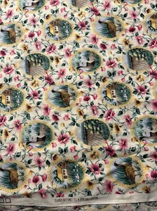 VTG Classic Cottons FCI Geese Fowl Wildlife Farm Scene Fabric (1999) 5 Yards - Picture 1 of 6