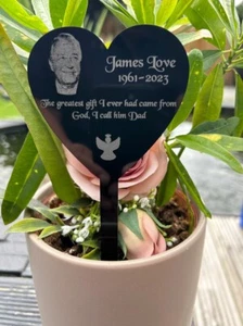 Gedenktafeln Geschenke mit Pfahlmarkierung Grab personalisiert für Garten draußen - Bild 1 von 4