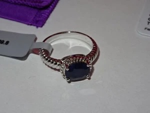 #54 Gemporia Sterling Silver 2.52ct Madagascan Blue Sapphire Ring & COA Size Q - Picture 1 of 6