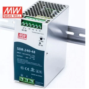 MEANWELL Switching Power Supply SDR-240 24V 48V 240W Rail Type PFC Transformer - Picture 1 of 6
