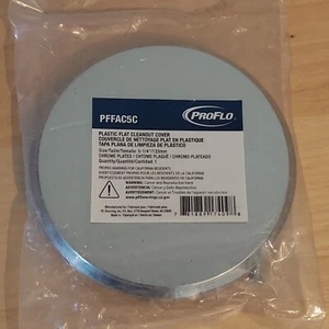 5 1/4" Plastic Flat Cleanout Cover - ProFlo PFFAC5C - New/Unused - Picture 1 of 2