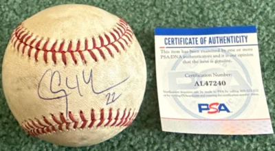 Clayton Kershaw Dodgers signed Ball Game Used Pitched 2014 MVP & CY MLB PSA/DNA - Image 1 of 4