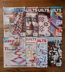 Quick + Easy Quilts Magazine Lot Of 8 Quilting Patterns 2024, 2020, 2021 & 2023. - Picture 1 of 6