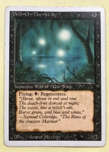 Magic the Gathering Will-o-the-Wisp, Revised, Rare MP - Picture 1 of 2
