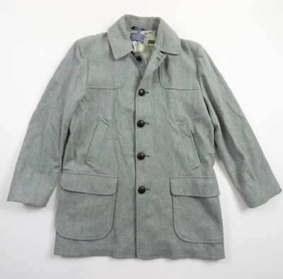 Pendleton Jacket Mens 44 Gray Coat 100% Pure Virgin Wool Adult Outdoors - Image 1 of 4