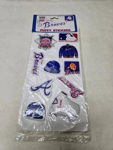 Atlanta Braves MLB Sheet of Puffy Stickers from the early 1980's. BRAND NEW - Picture 1 of 2