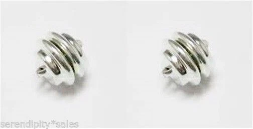 12  SILVER Plated MAGNETIC CLASPS Mag-Lok 11mm x 11mm (7/16") ~ Super Strong - Image 1 of 1