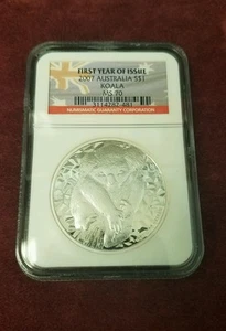 2007 Australia Silver Koala First Year of Issue MS 70 NGC - Picture 1 of 3