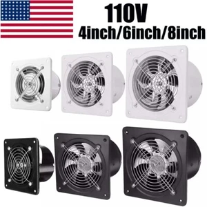 4/6/8/12" Extractor Exhaust Fan Ventilation Blower Window Wall Kitchen Bathroom - Picture 1 of 20