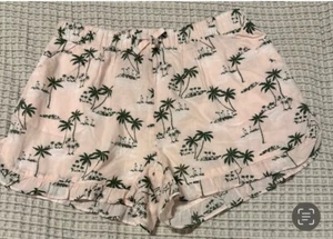 Janie and Jack Imagine Paradise Palm Tree Elastic Waist Shorts Girls EUC Size 12 - Picture 1 of 3