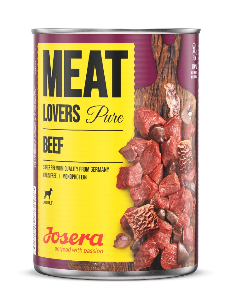 JOSERA Meat Lovers Pure Beef 6x400g | Nassfutter mit hohem Fleischanteil (Rind) - Bild 1 von 2