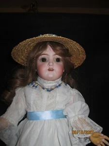 LOVELY ANTIQUE BISQUE HEAD DOLL HEINRICH HANDWERCK 109 - COMPO BJB - 17" TALL - Picture 1 of 11