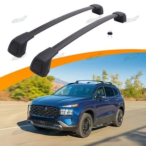 2Pcs Cross Bars Fit for Hyundai Santa Fe 2019- 2023 Black Roof Rack Rails - Bild 1 von 20