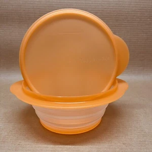 Tupperware Ciotola Pieghevole Piatto 4 Tazze Contenitore Espansione Arancione 5453 5455 - Foto 1 di 8