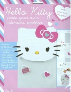 Hello Kitty Valentine Briefkasten Set 32 Karten Schaumstoff Ausstanzer 48 Herz Siegel Basteln - Bild 1 von 1