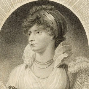 Portrait de Caroline de Brunswick Gravure au pointillé originale XIXe - Picture 1 of 3