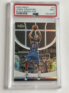 2005 Topps Finest Jamal Crawford #94 Black Refractor /19 PSA 9 POP 1 None Higher