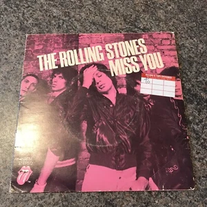 ROLLING STONES Miss You 1978 UK 7" vinyl Far Away Eyes Picture Sleeve Jukebox - Picture 1 of 2