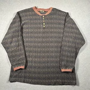 Ocean Pacific Winter Surf Striped Knit Henley Long Sleeve Shirt XL Skate 90s VTG - Picture 1 of 9