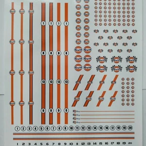 1/64 for hot wheels waterslide decals gulf oil racing MADE IN THE USA! - Picture 1 of 1