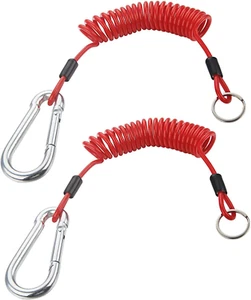 2Pcs Breakaway Trailer Cable, Trailer Brake Cable, RV Stainless Steel Spring Tow - Picture 1 of 12