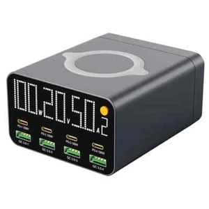 120W 8 Ports USB C QC3.0 Fast Charger Station Wireless Charging For iPhone 16 15 - Picture 1 of 6