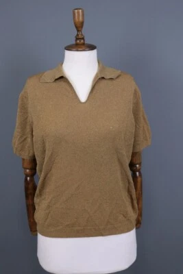 Wolford Brown Knit Short Sleeve Stretch Top Shirt Size 44 - Image 1 of 4
