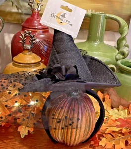 Halloween Headband-Black Witch Hat With Veil NWT - Picture 1 of 6