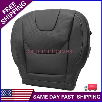 For 2013 2014 2015 2016 2017 Ford Edge Driver Bottom Leather Seat Cover Black - Image 1 of 4