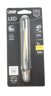 Feit  40W Bright White (3000K) T6-1/2 Intermediate E17 Appliance LED Light Bulb - Image 1 of 2