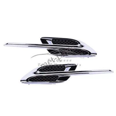 For Bentley Continental GT Fender Air Vent Grille Chrome 3W3821273B 3W3821274B - Image 1 of 4